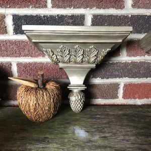 Pineapple wall shelf’s; pair of ornate shelves